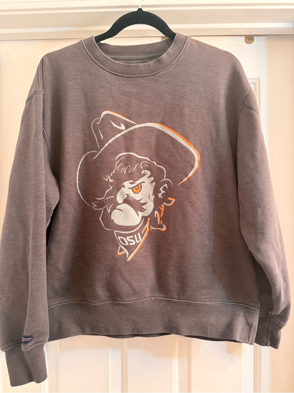 Jansport Gray Crewneck Sweatshirt with White and Orange OSU Mascot